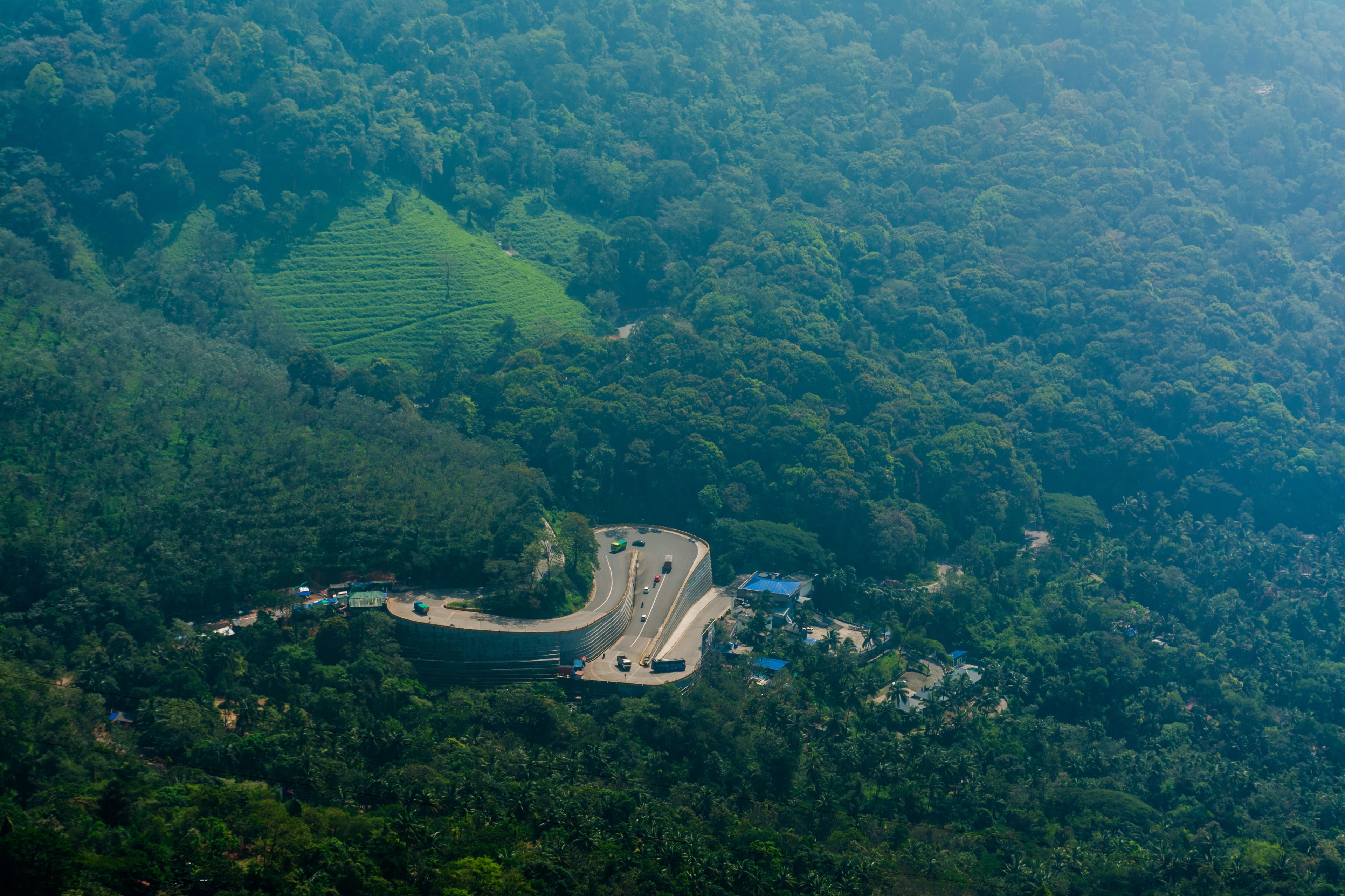 The Wayanad Churam hairpin winding through green forest